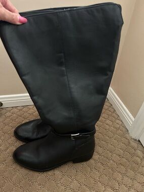 Simply Be extra wide calf boots, black, 9